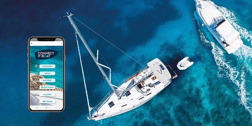 sailboat aerial view