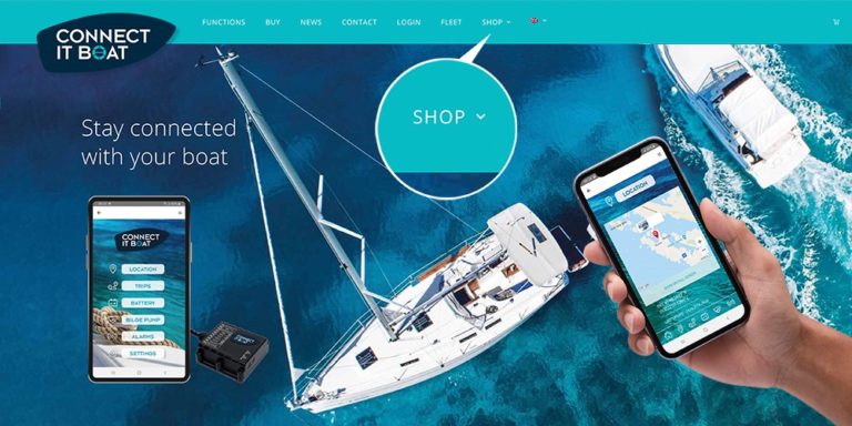 Connect it Boat website with hint to the new webshop